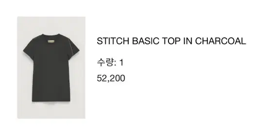 (마지막가격) 마뗑킴 matinkim stitch top 반팔 챠콜